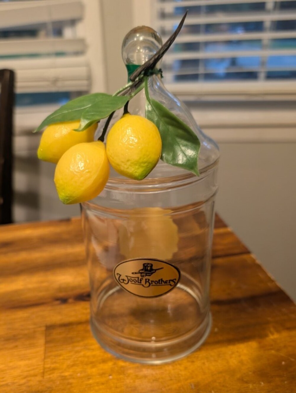 Vintage Apothecary Jar Lemon Drops Candy Jar